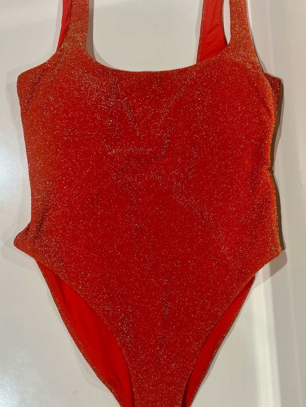 aerie Sparkle Red One-Piece Swimsuit & coverup